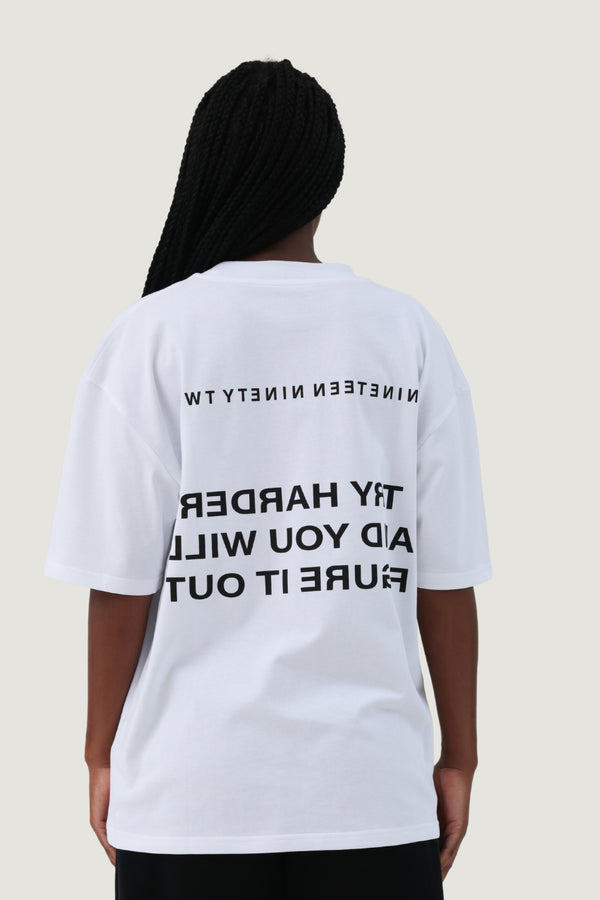 Try Harder Oversized T-shirt in Organic Cotton